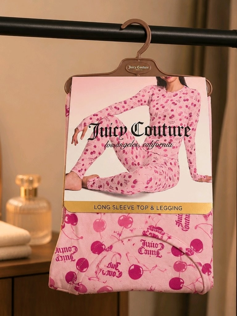 Juicy Couture Pink Cherry Long Sleeve Top & Legging Set